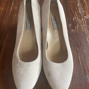 Italian Women's Suede Beige Heels